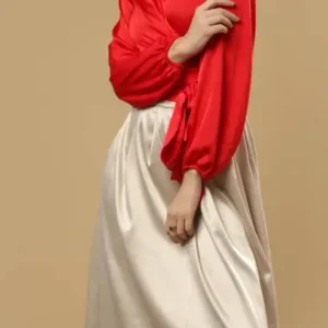 Premium Satin Wrap Dress